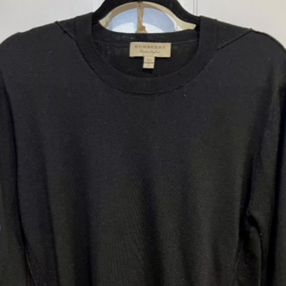 Merino wool Burberry men's V neck sweater